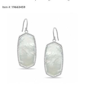 Mother of pearl Zales sterling silver earrings.